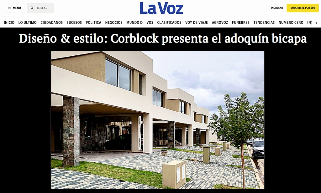 Diseño y Estilo:  Corblock presenta el adoquín Bicapa 